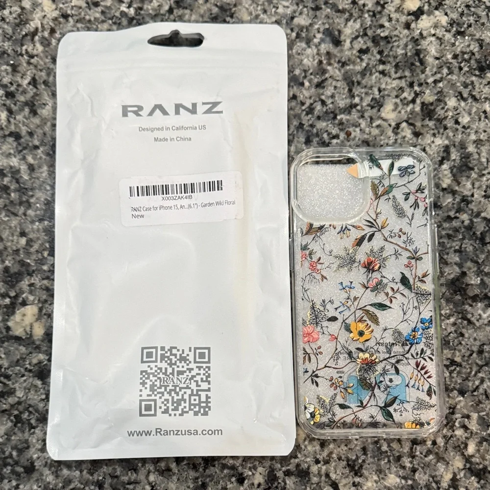 Floral Clear iPhone 15 Case